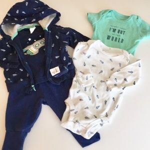 GUC EUC 1-2-3 Blast Off 🤖🚲🚀Boy Bundle 3 months